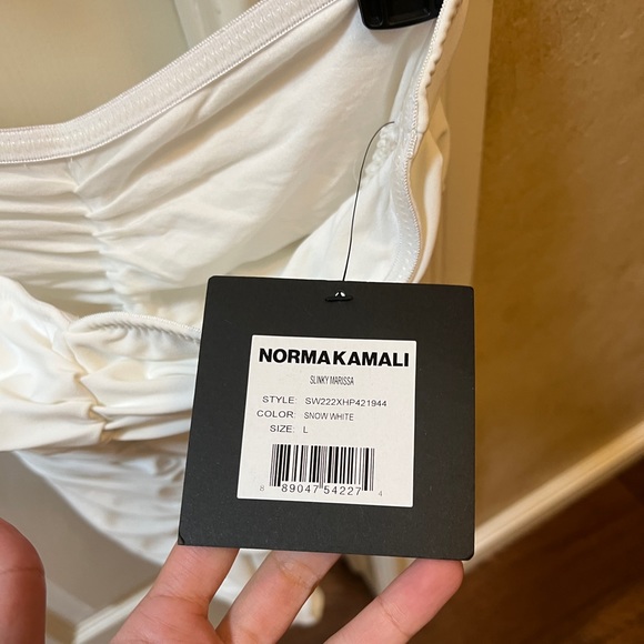 Norma Kamali Slinky Marissa One-Piece Swimsuit, L - Picture 3 of 5